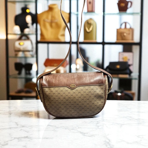 Gucci Brown and Tan Crossbody Bag - Picture 1 of 8